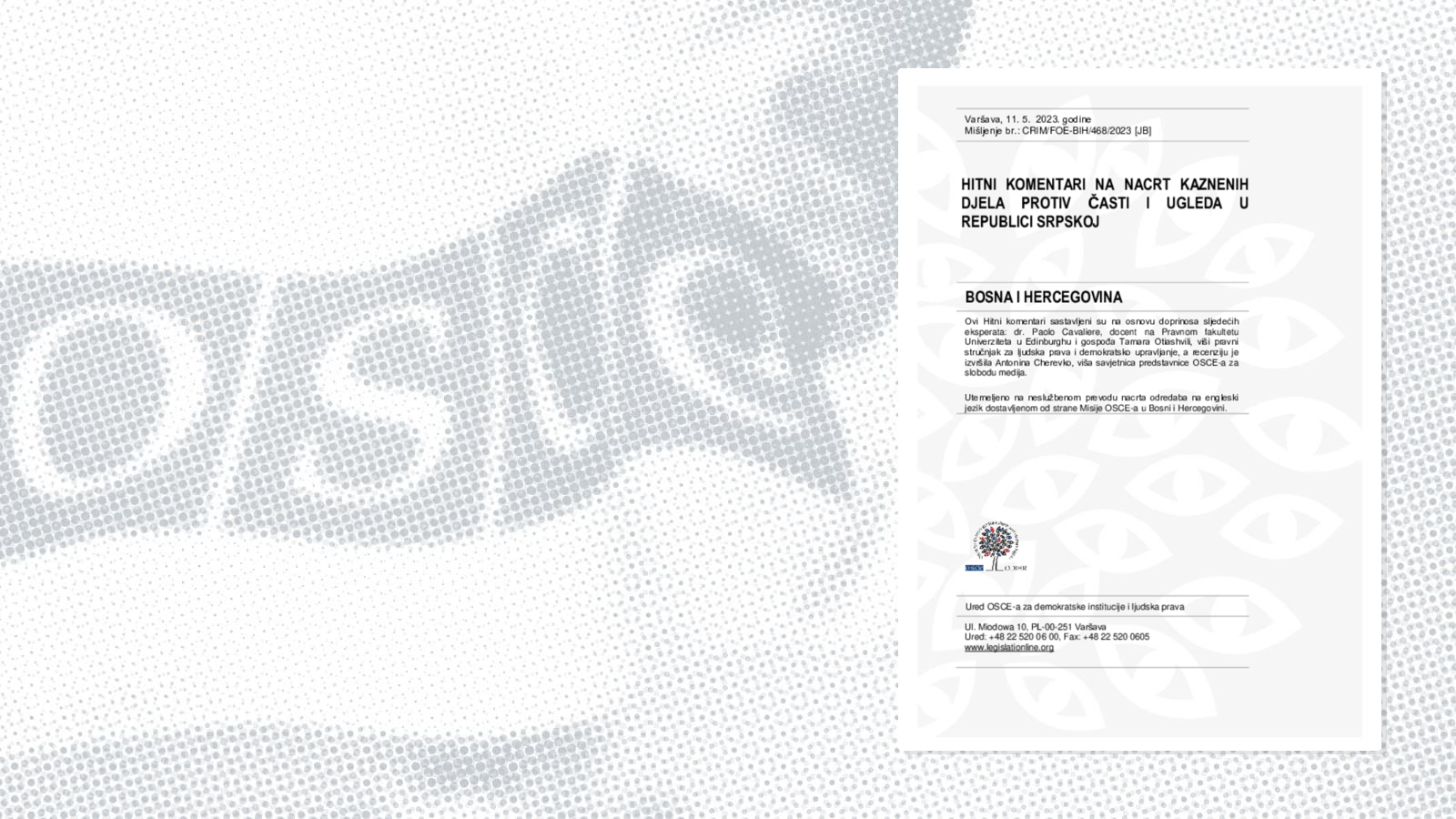 Hitni komentari na nacrt kaznenih djela protiv časti i ugleda u Republici Srpskoj