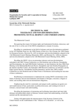 Ljubljana Ministerial Decision No. 10 on tolerance and non-discrimination: promoting mutual respect and understanding