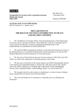 Document Nr. 3, Declaration on the Role of Youth in Contributing to Peace and Security Efforts