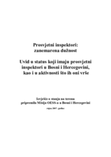 Prosvjetni inspektori: zanemarena služba