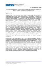 Извјештај о раду медија и медијских регулатора у Босни и Херцеговини 