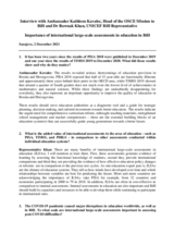 Interview with Ambassador Kathleen Kavalec, Head of the OSCE Mission to BiH and Dr Rownak Khan, UNICEF BiH Representative on importance of international large-scale assessments in education in BiH