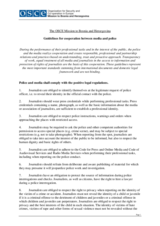 The OSCE Mission to Bosnia and Herzegovina Guidelines for Co-operation Between Media and Police
