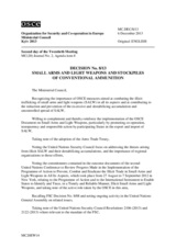 Decision No.8/13 on the small arms and light weapons and stockpiles of conventional ammunition